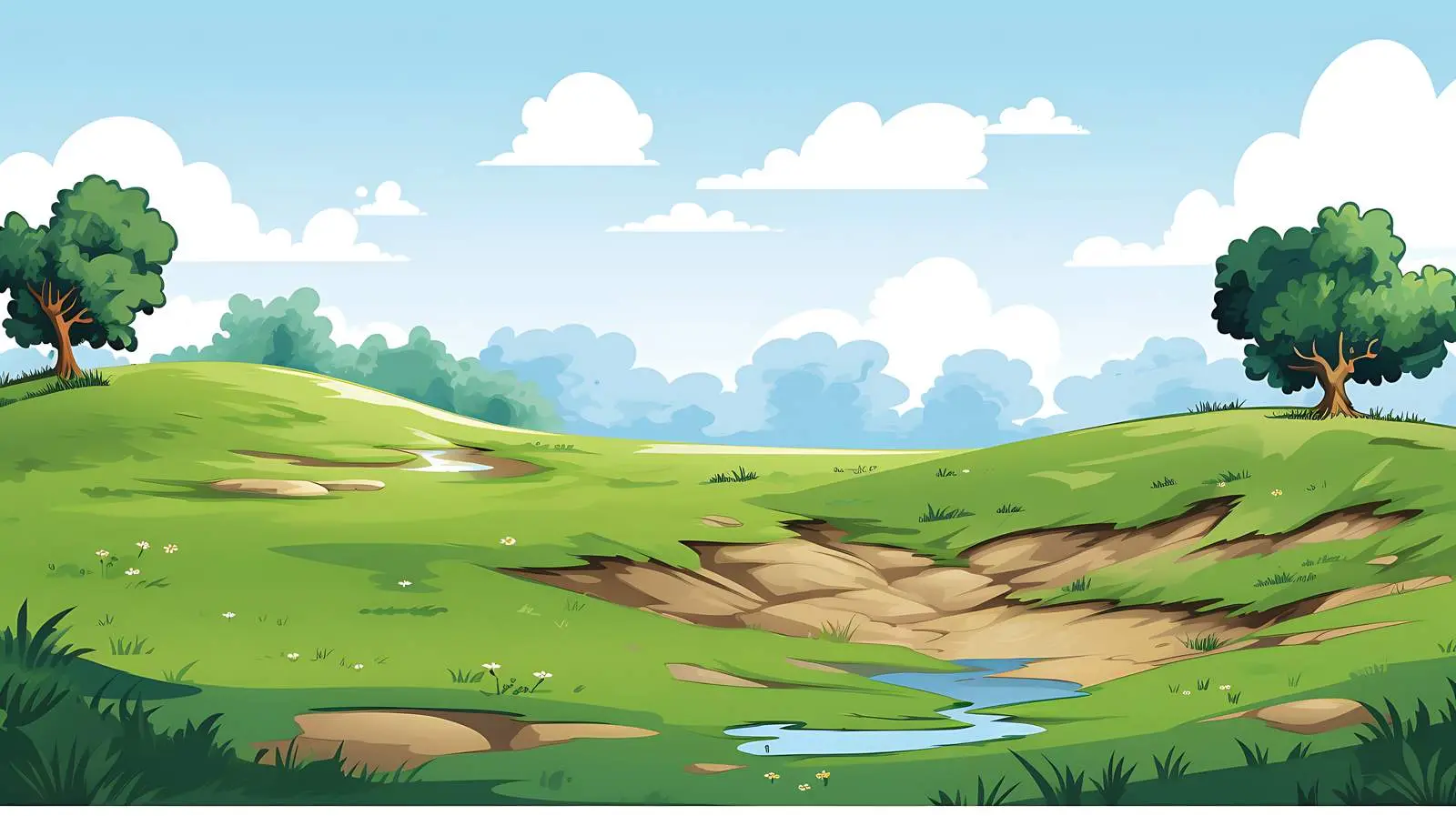 Grassy Knoll Outlook Illustration — free download from Dotvec