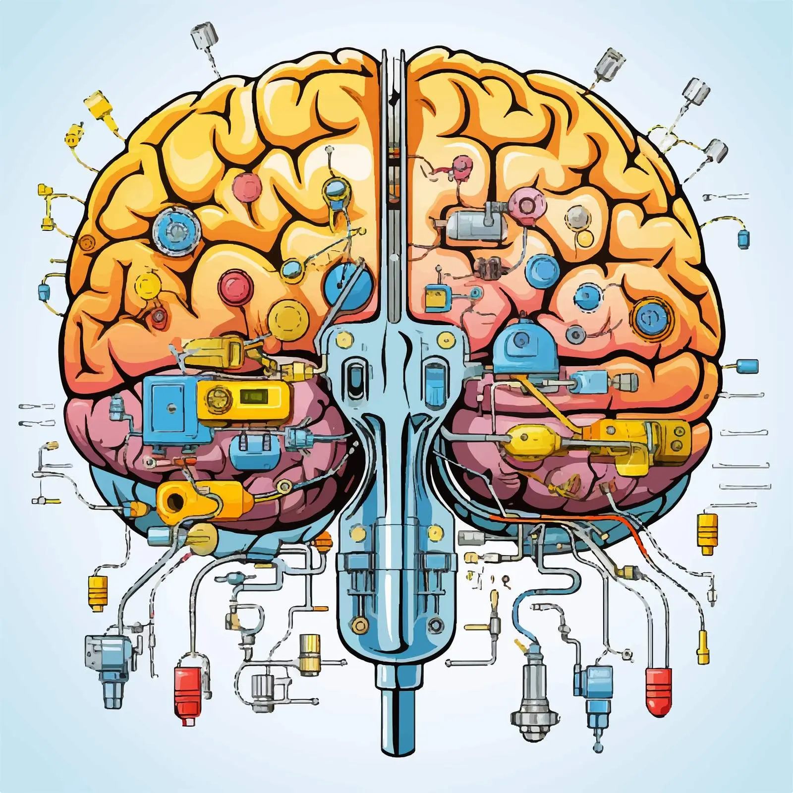 Parts of the Brain Vector Illustration — free download from Dotvec