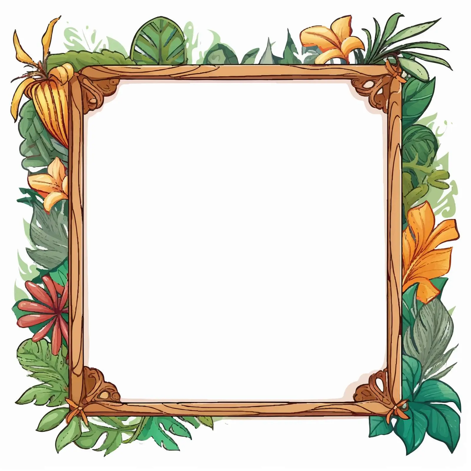 Cartoon Photo Frame Illustration on White Background — free download from Dotvec
