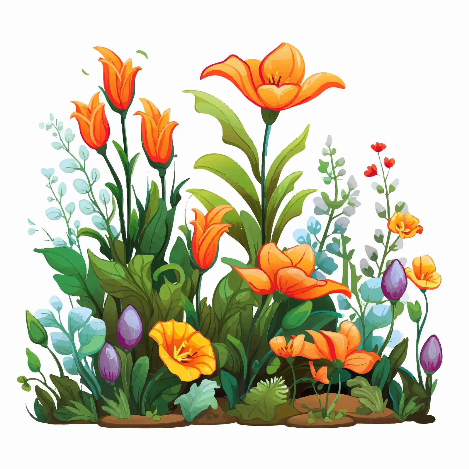 Botanical Illustration of Plants and Flowers — free download from Dotvec