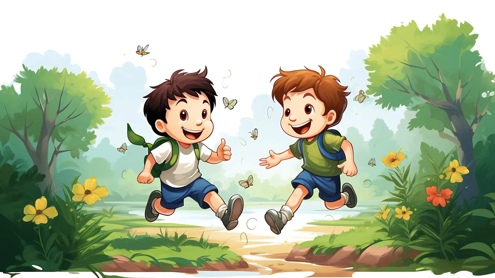 Boys Playing in Serene Nature — free download from Dotvec