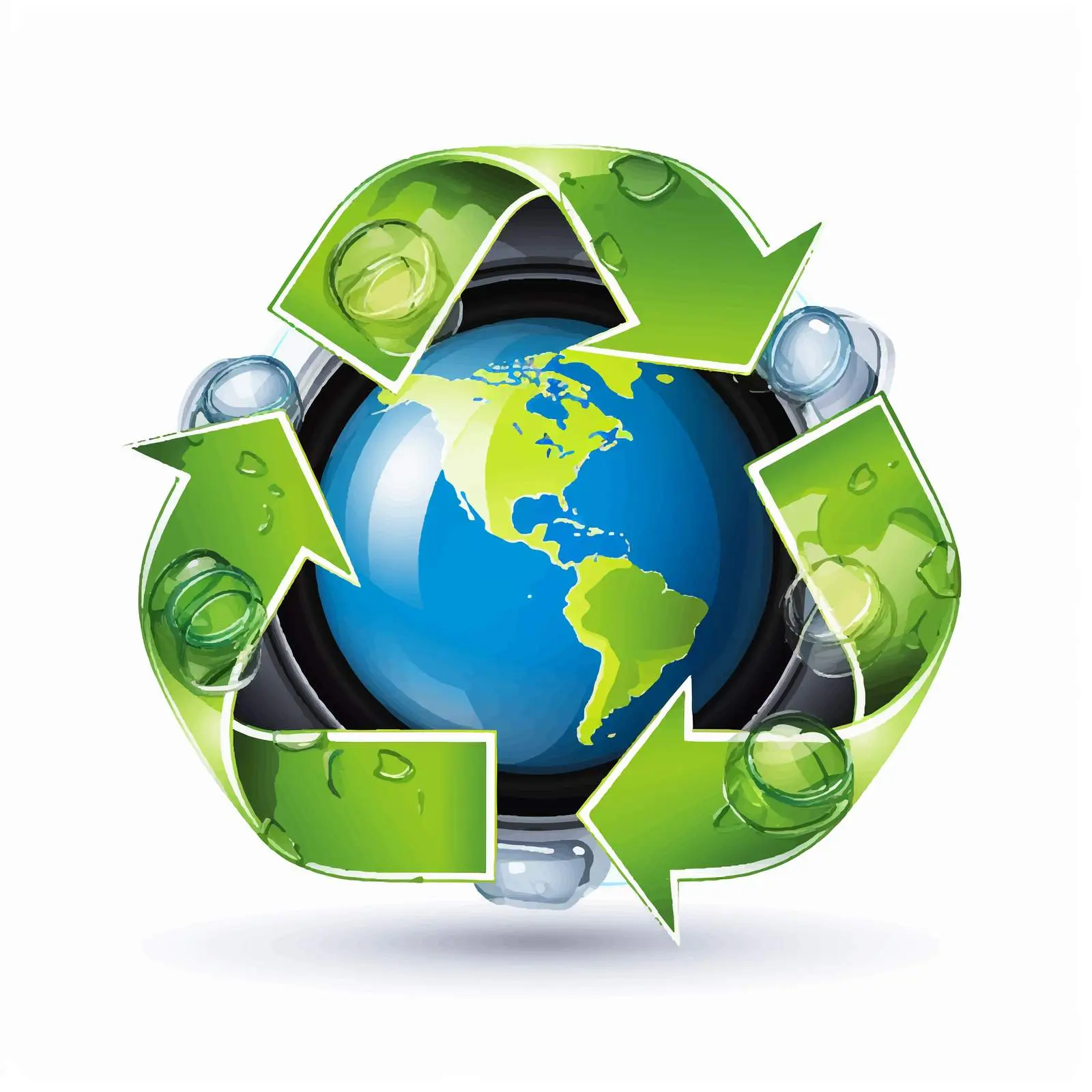 Cartoon Recycling Sign Vector Illustration — free download from Dotvec