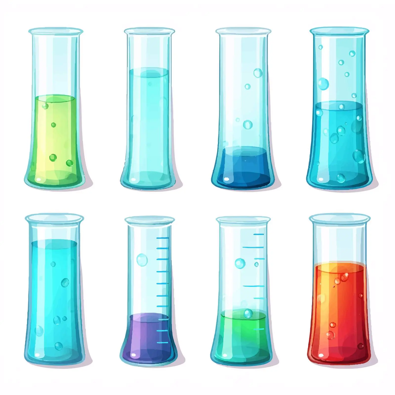 Scientific Glassware Test Tubes Vector Illustration — free download from Dotvec