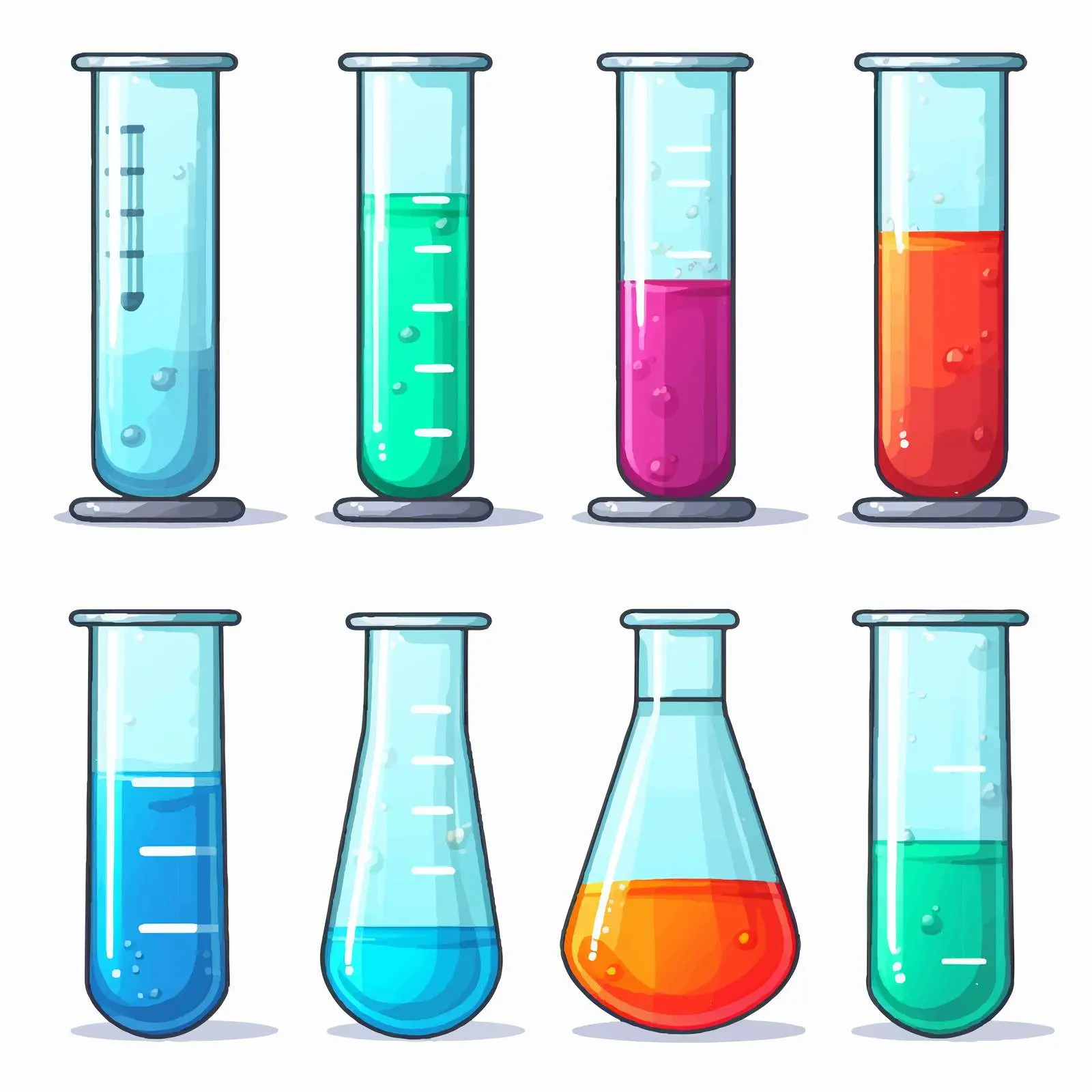 Scientific Glassware with Test Tubes Illustration — free download from Dotvec
