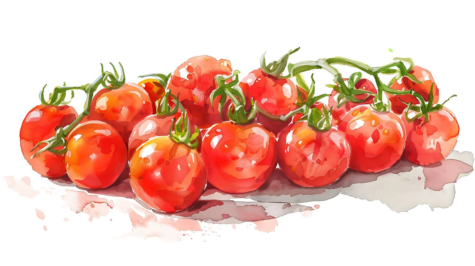 Vibrant Small Tomatoes on White Background — free download from Dotvec