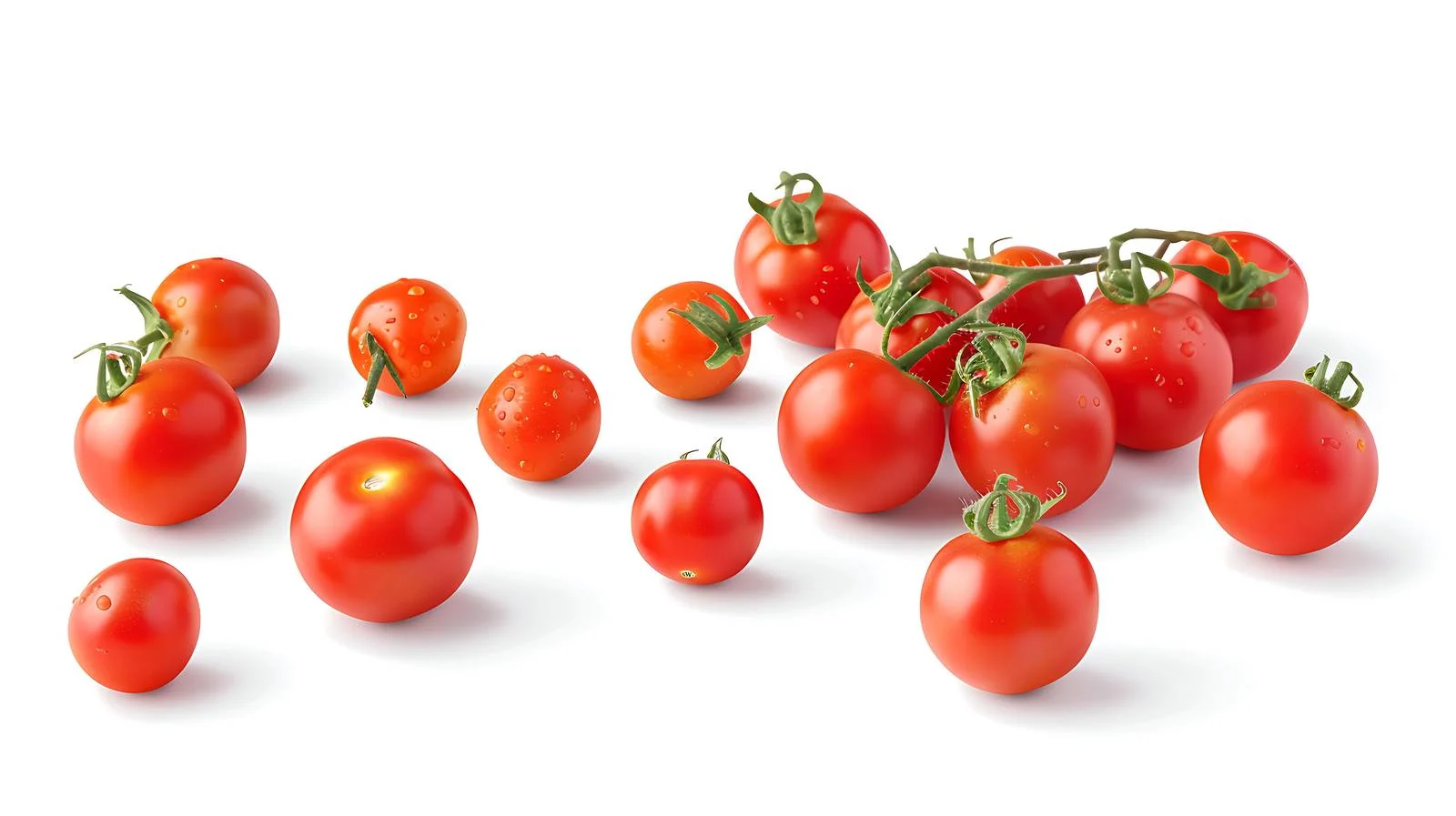 Small Tomatoes on White Background — free download from Dotvec