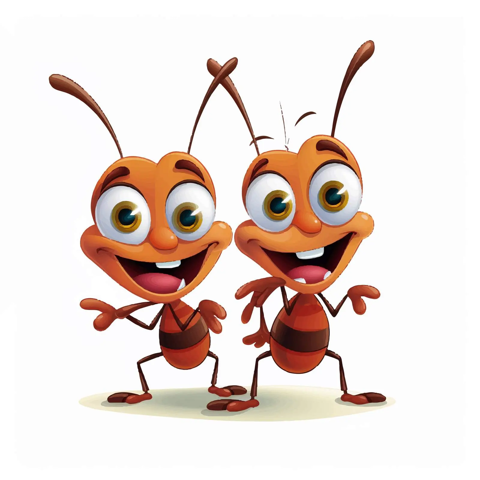 Smiling Ants Vector Illustration on White Background — free download from Dotvec