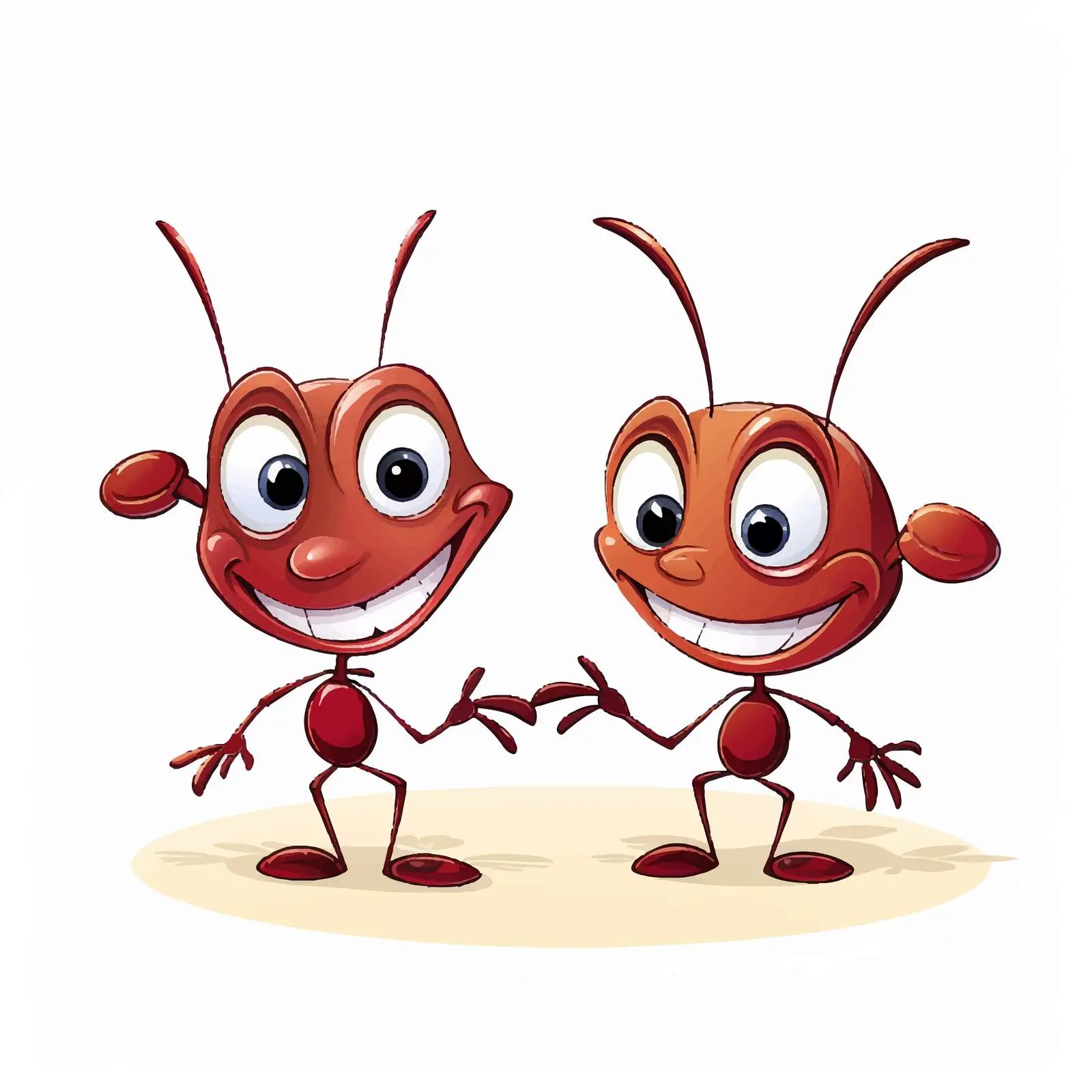 Smiling Ants Vector Illustration on White Background — free download from Dotvec