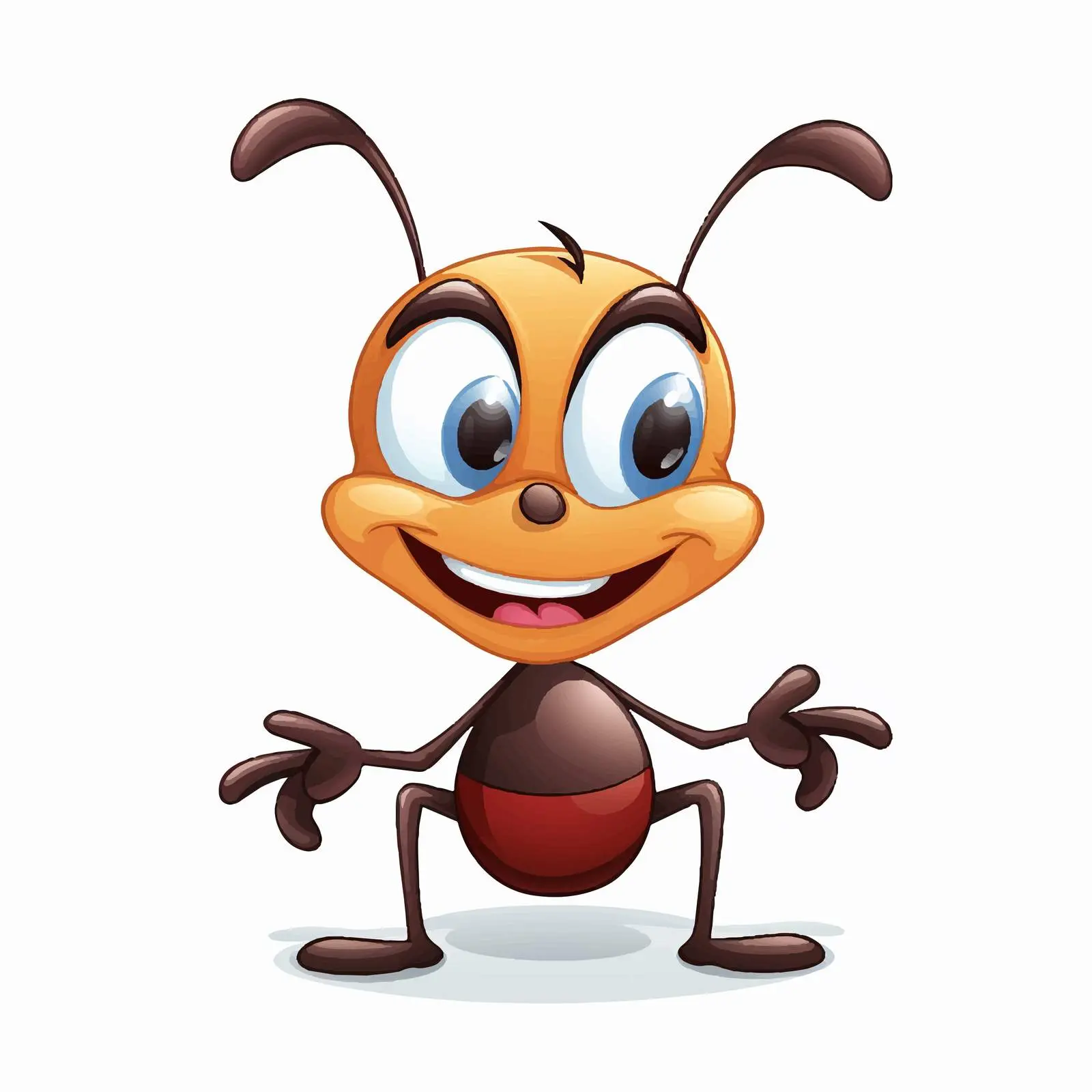 Smiling Ants Vector Illustration on White Background — free download from Dotvec