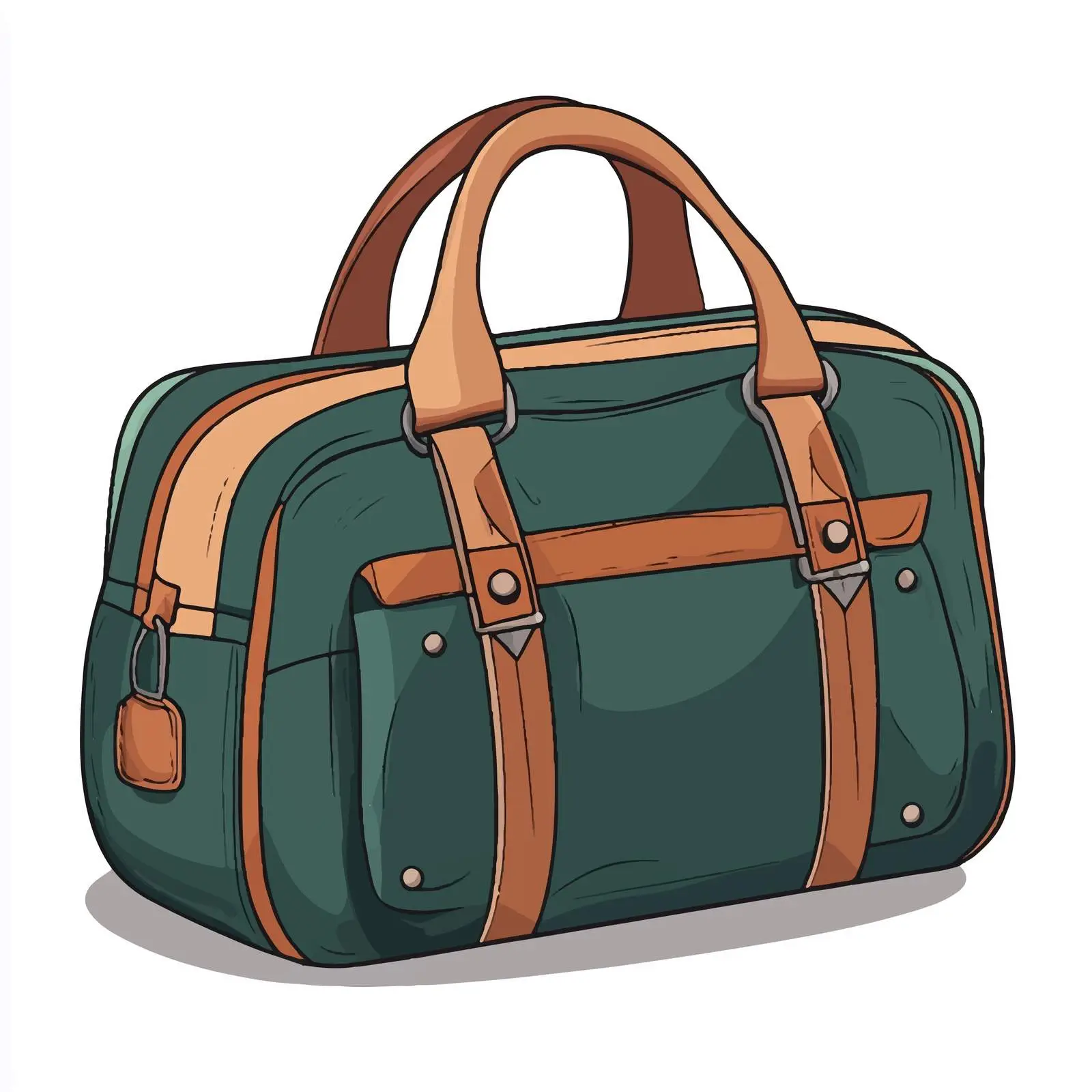 Sport Bag Vector Illustration on White Background – free stylish accessory image from Dotvec