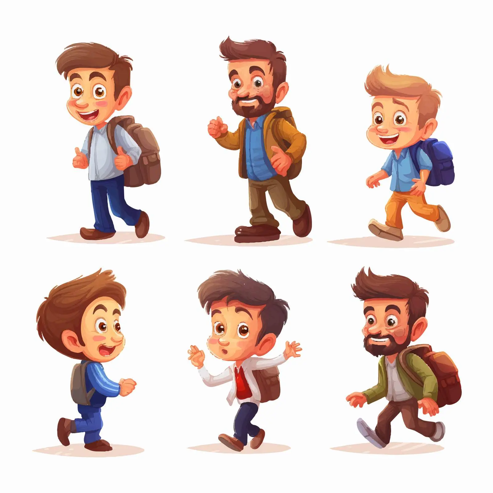 Stages of Growing Up from Baby to Man — free download from Dotvec