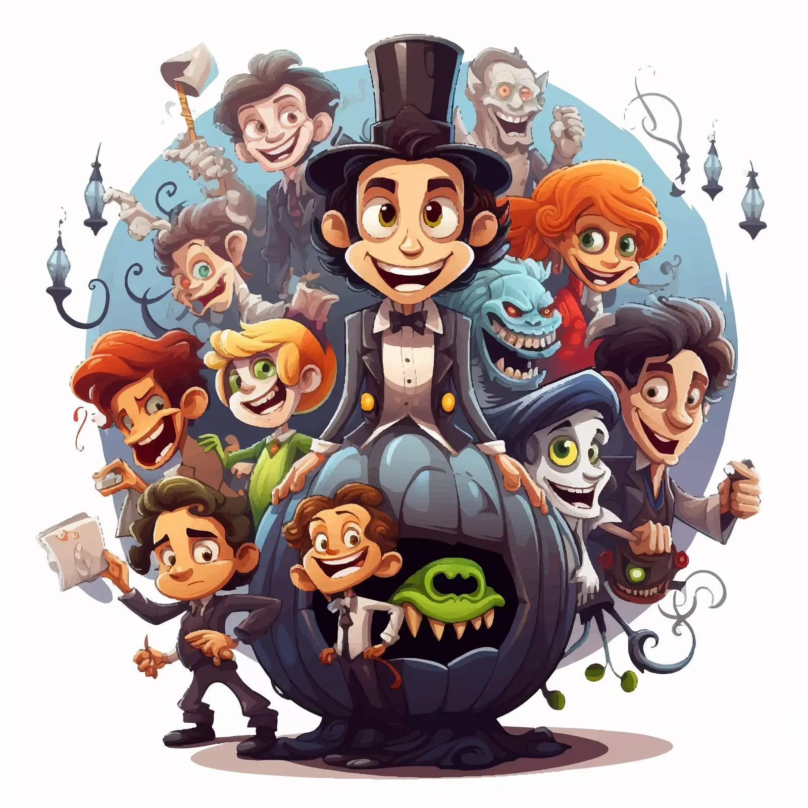 Cartoon Vector Illustration of Isolated Elements — free download from Dotvec