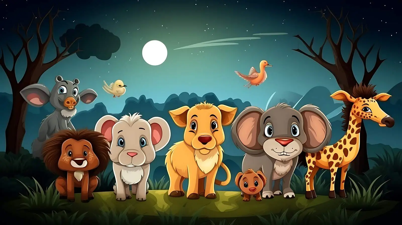 Animals Walking Illustration — free download from Dotvec