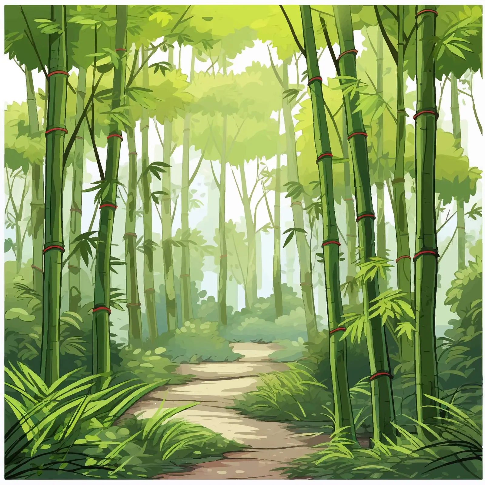 Bamboo Trees Illustration Inside Forest Vectors — free download from Dotvec