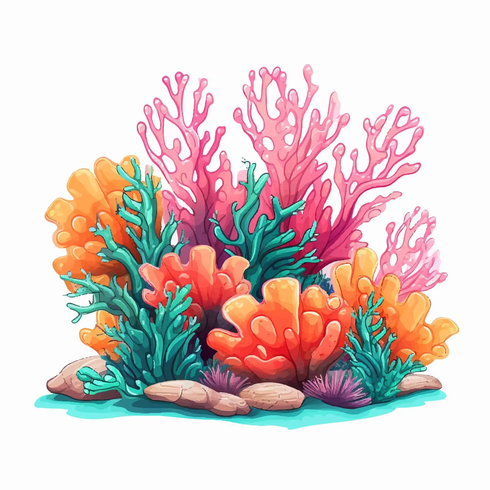 Beautiful Undersea Coral Illustration Vector — free download from Dotvec