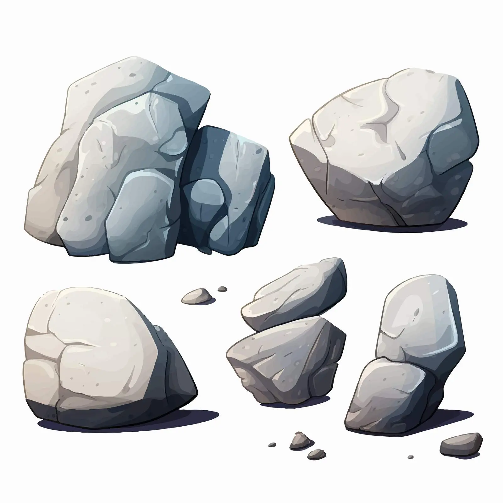 Rocks Illustration on White Background — free download from Dotvec