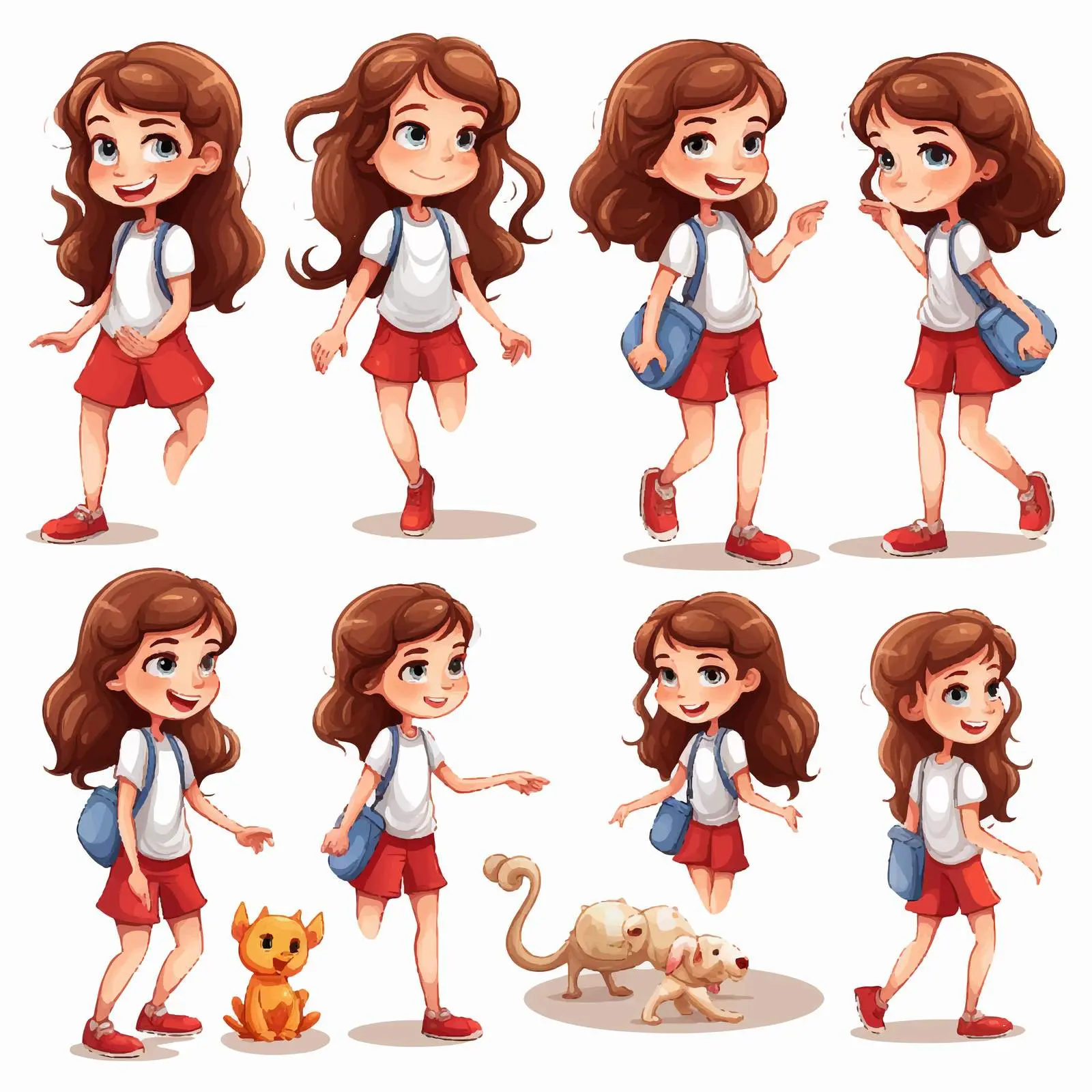 Young Girl Engaging in Various Activities — free download from Dotvec