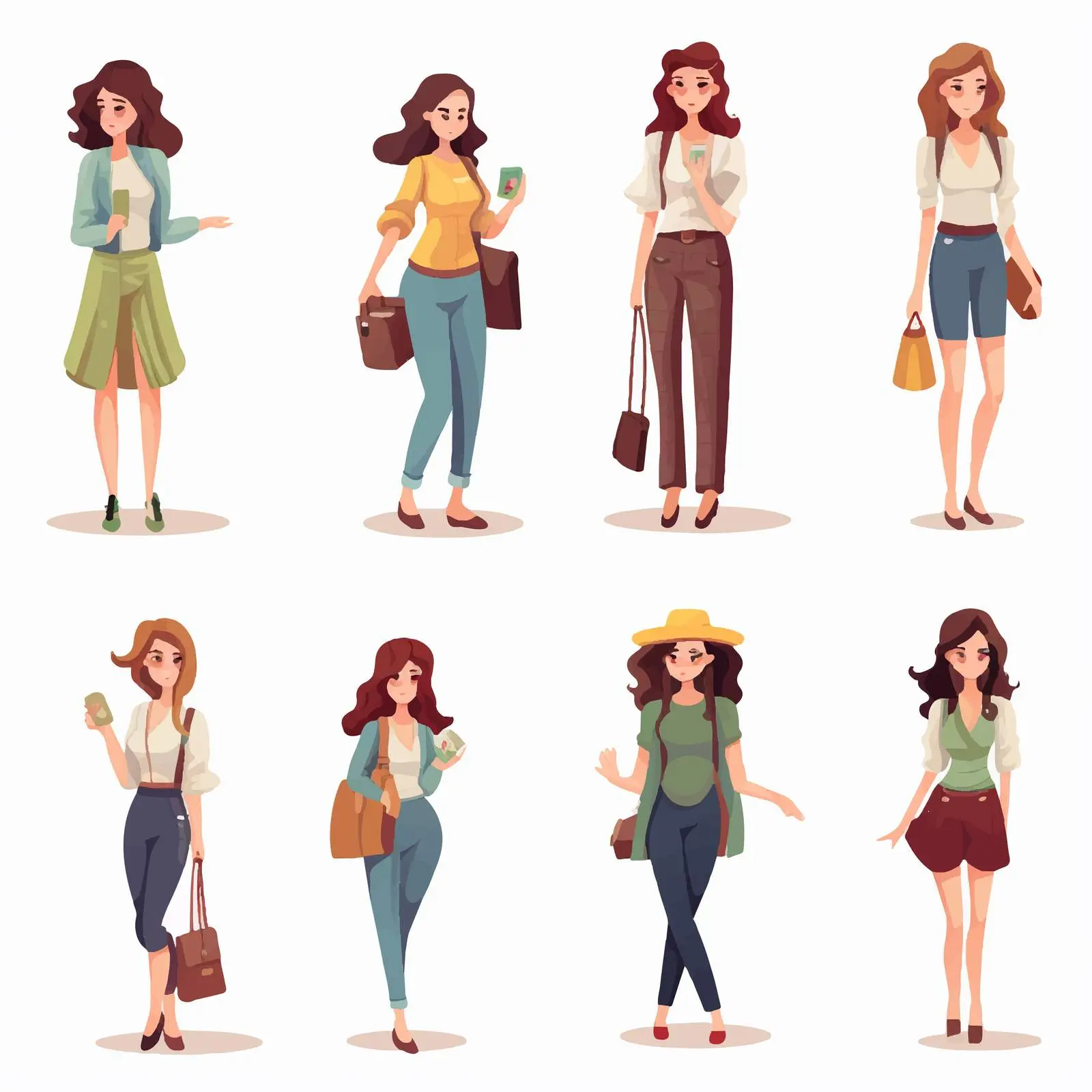 Activities of Young Women Illustration – free diverse women image from Dotvec