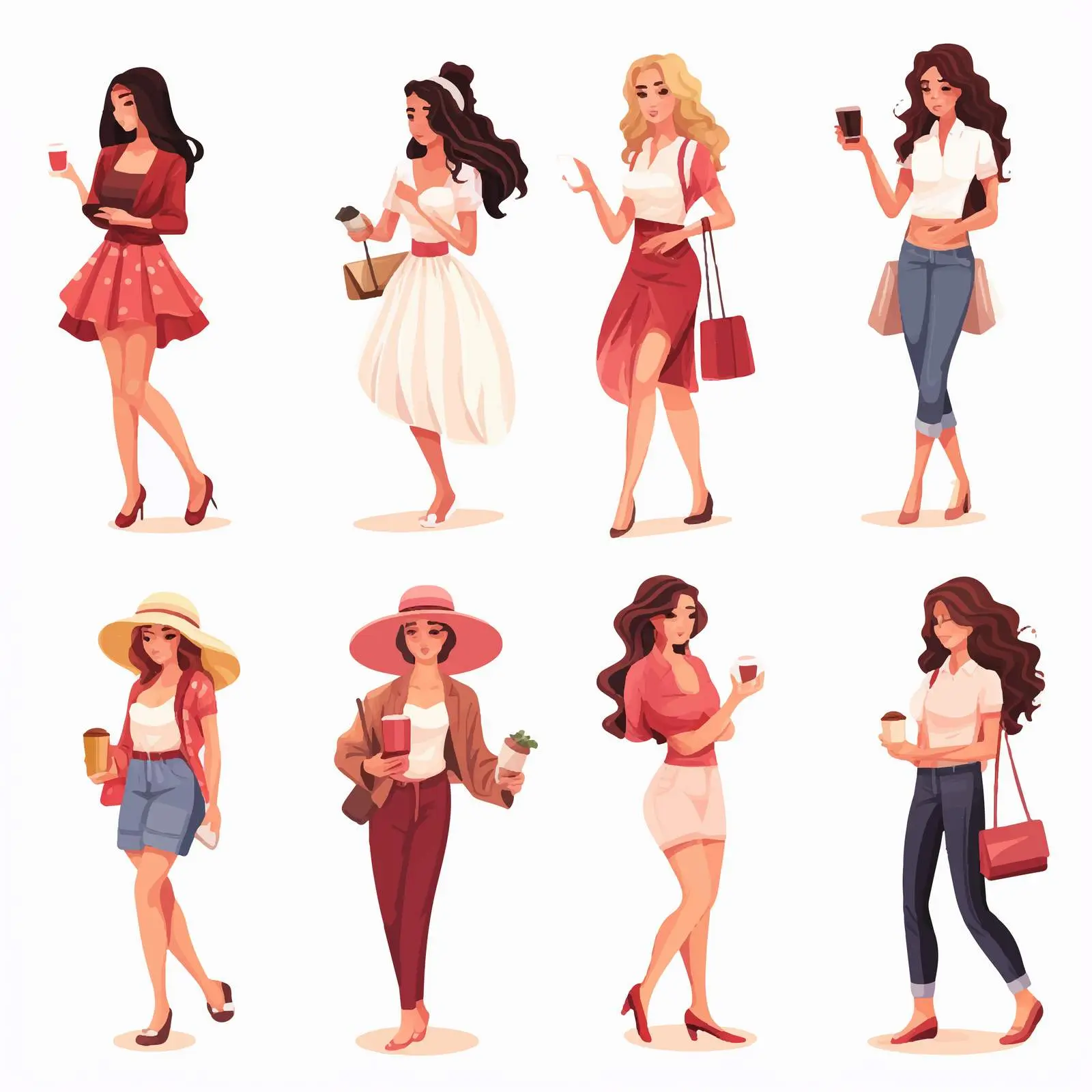 Young Women Engaging in Various Activities — free download from Dotvec