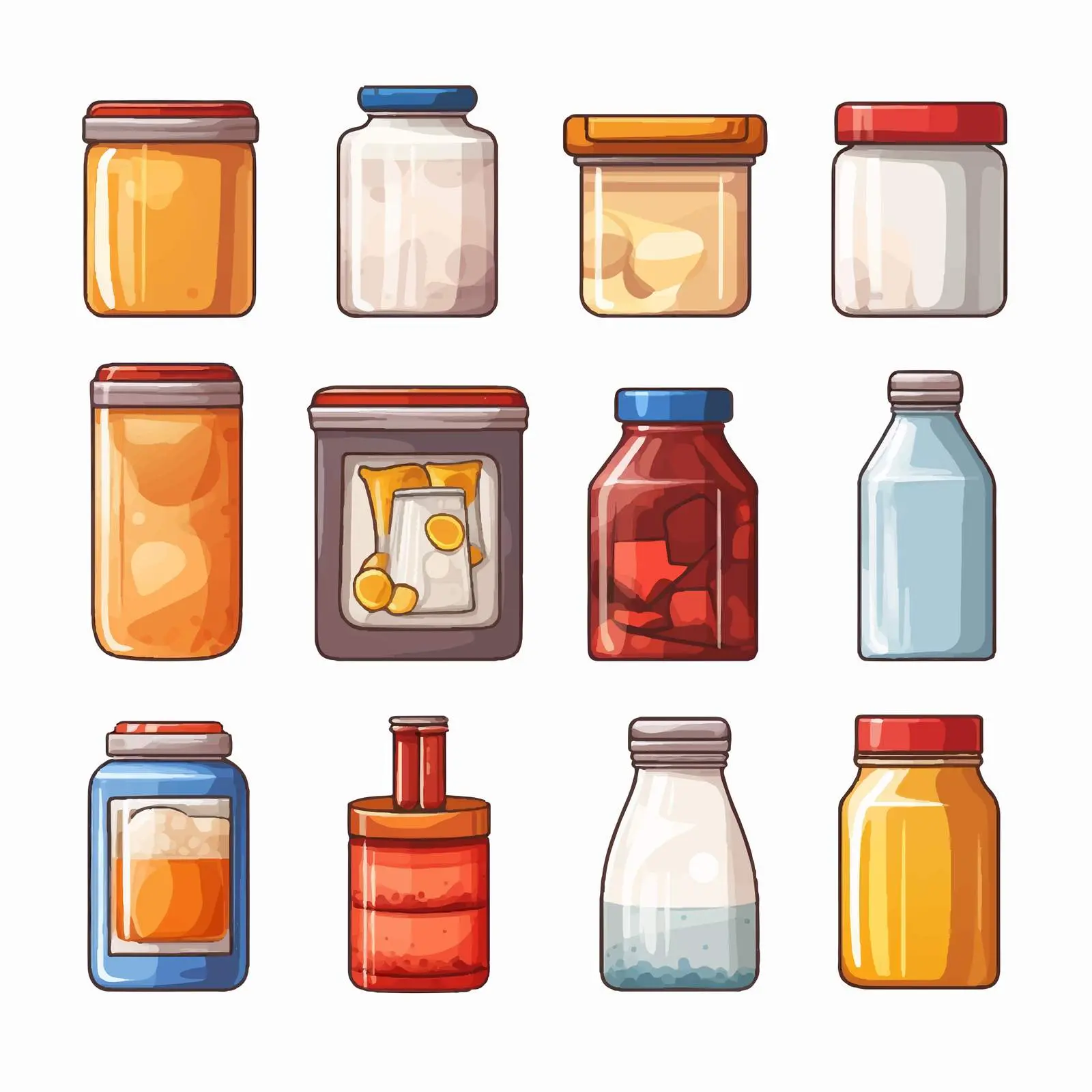 Various Packs and Containers Illustration – free food containers image from Dotvec
