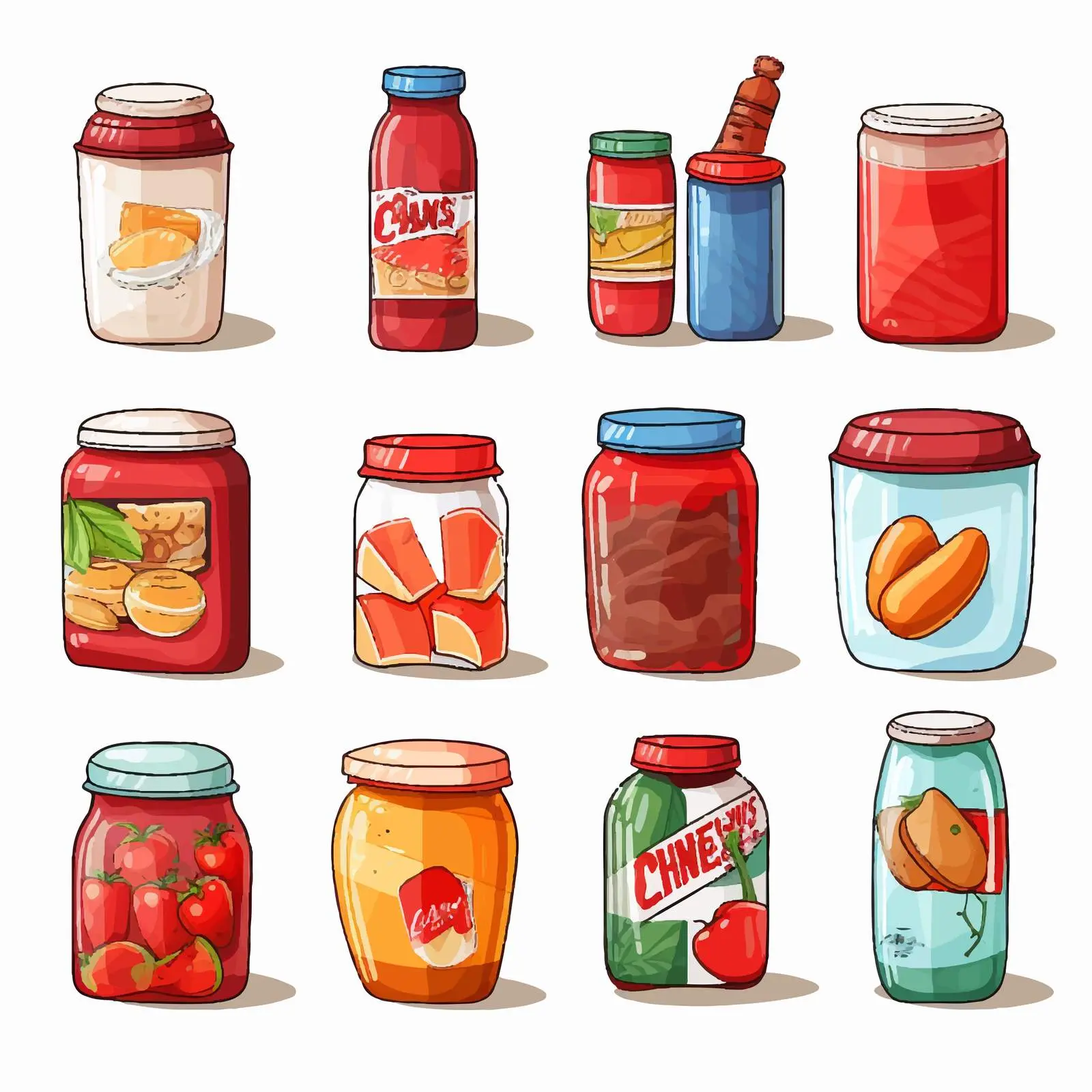 Various Packs and Containers Vector Illustration — free download from Dotvec