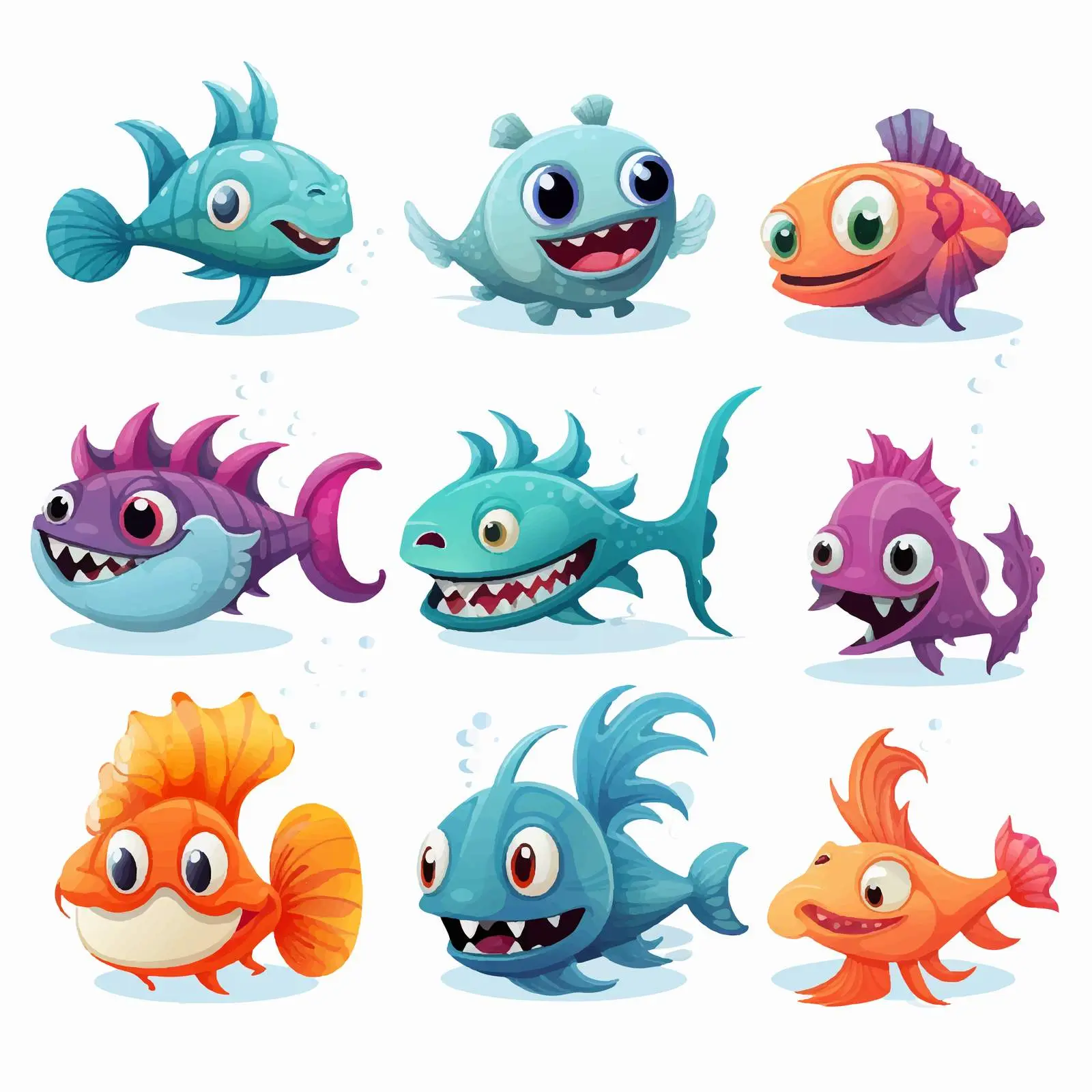 Diverse Underwater Creatures Vector Illustration — free download from Dotvec