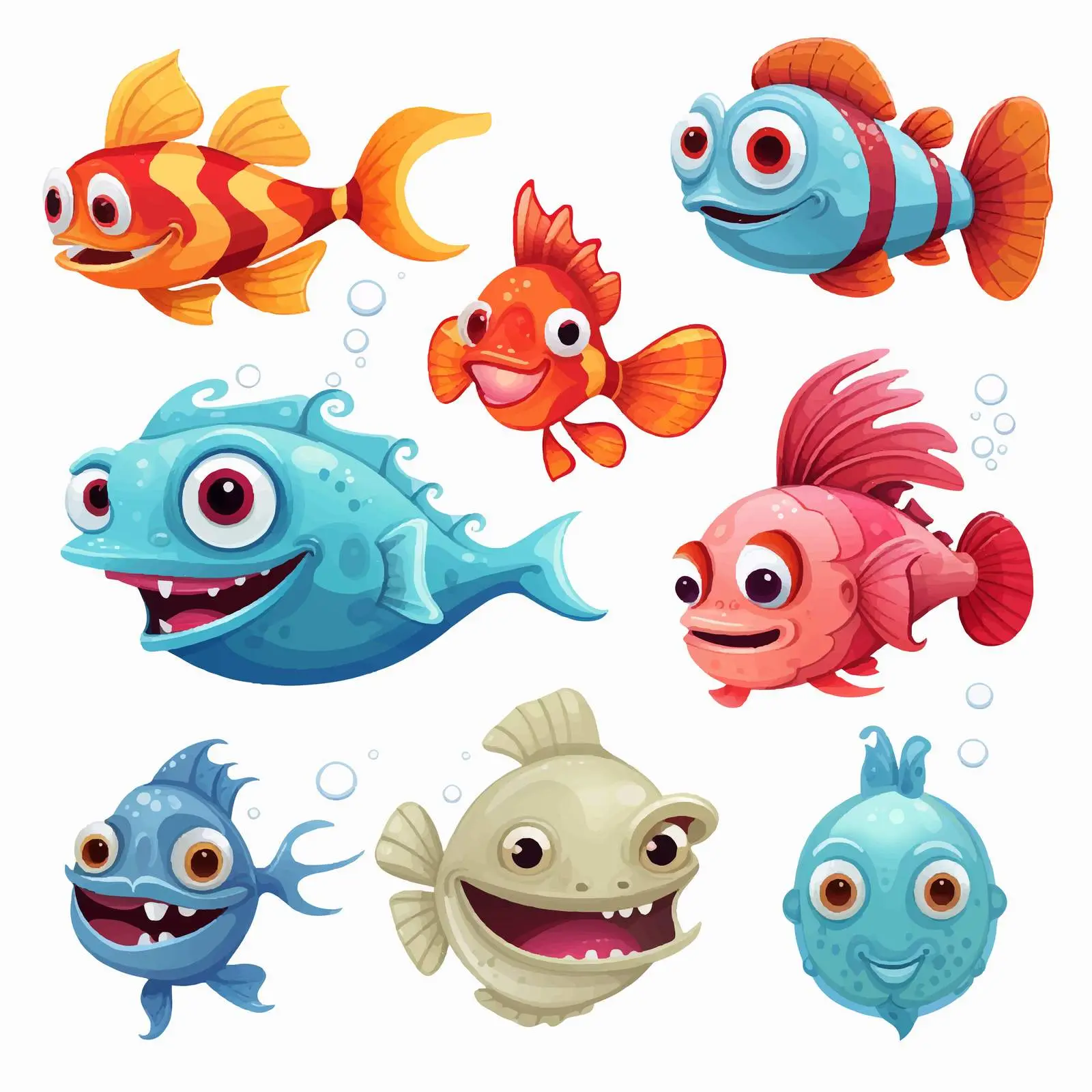 Diverse Underwater Creatures Vector Illustration — free download from Dotvec