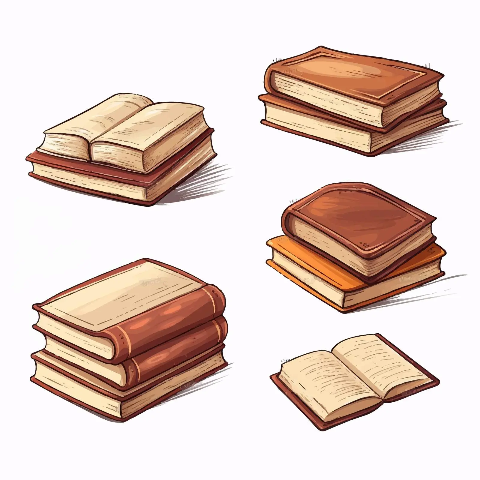 Empty Books on White Background Vector Illustration — free download from Dotvec