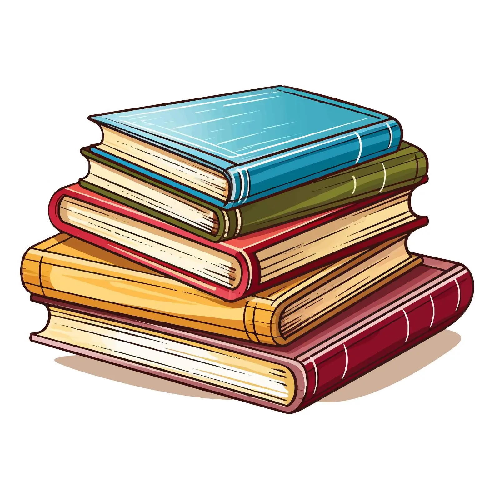 Empty Books Illustration on White Background — free download from Dotvec