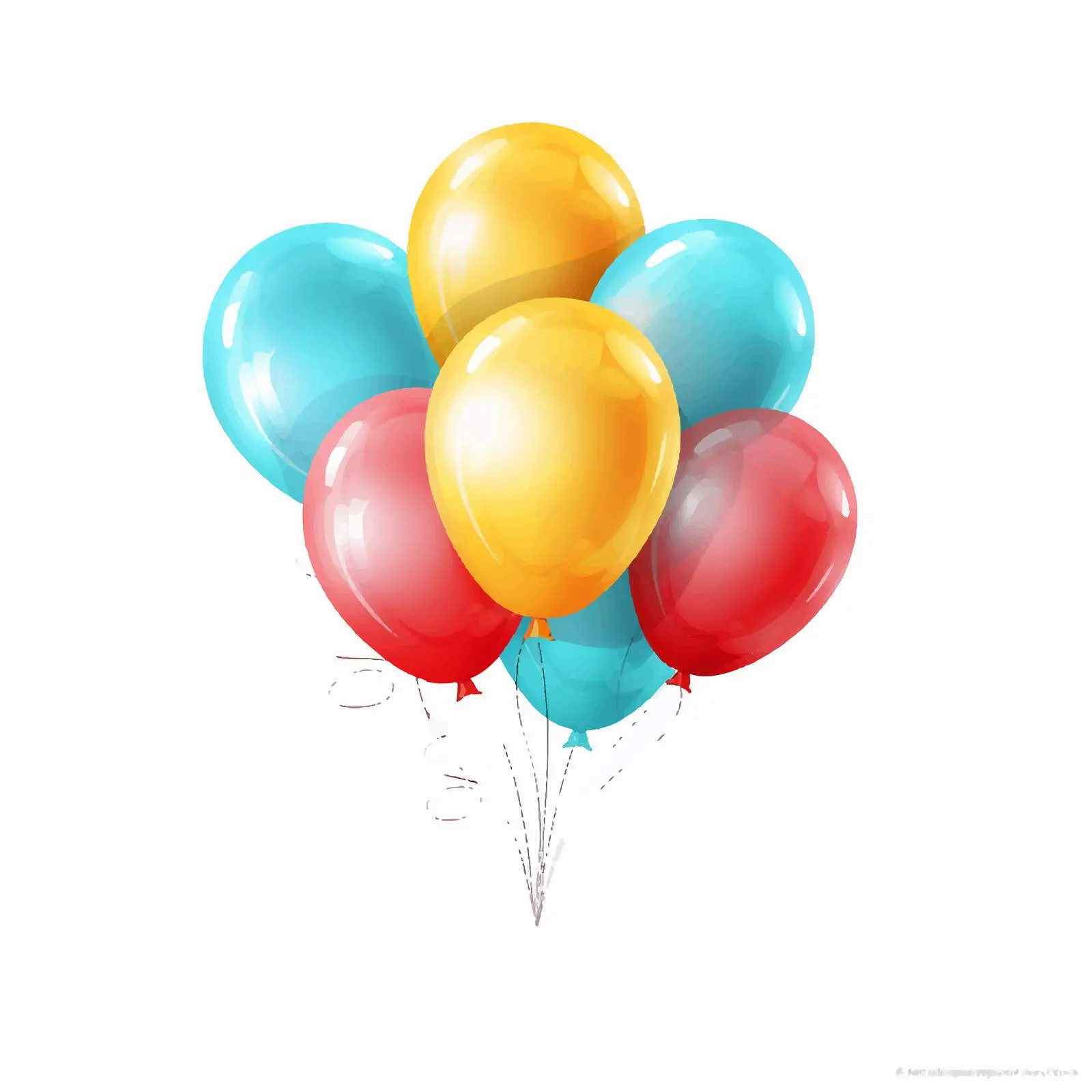 Colorful Floating Balloons Cartoon Vector Illustration — free download from Dotvec
