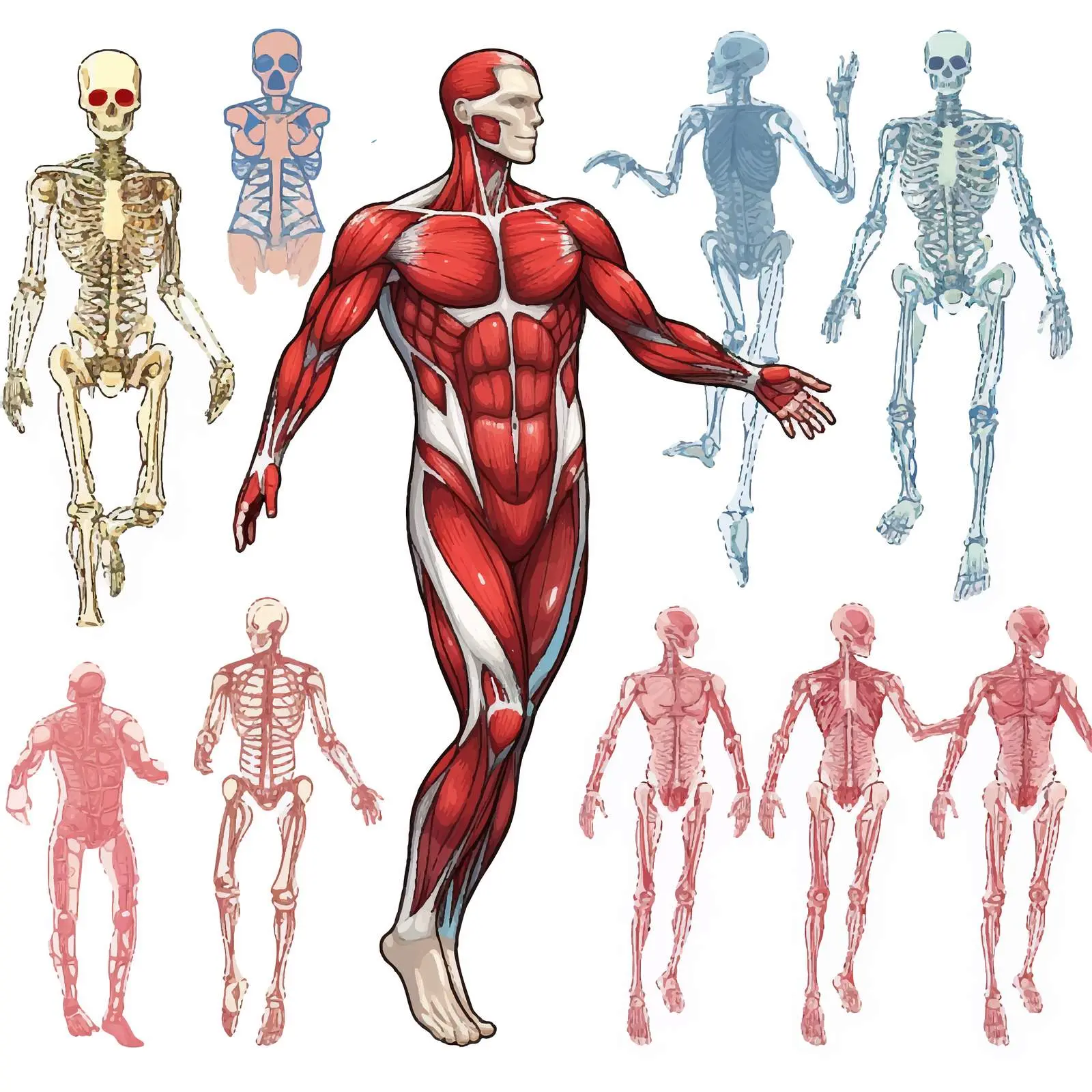 Human Body Systems Vector Illustration – free physical health image from Dotvec