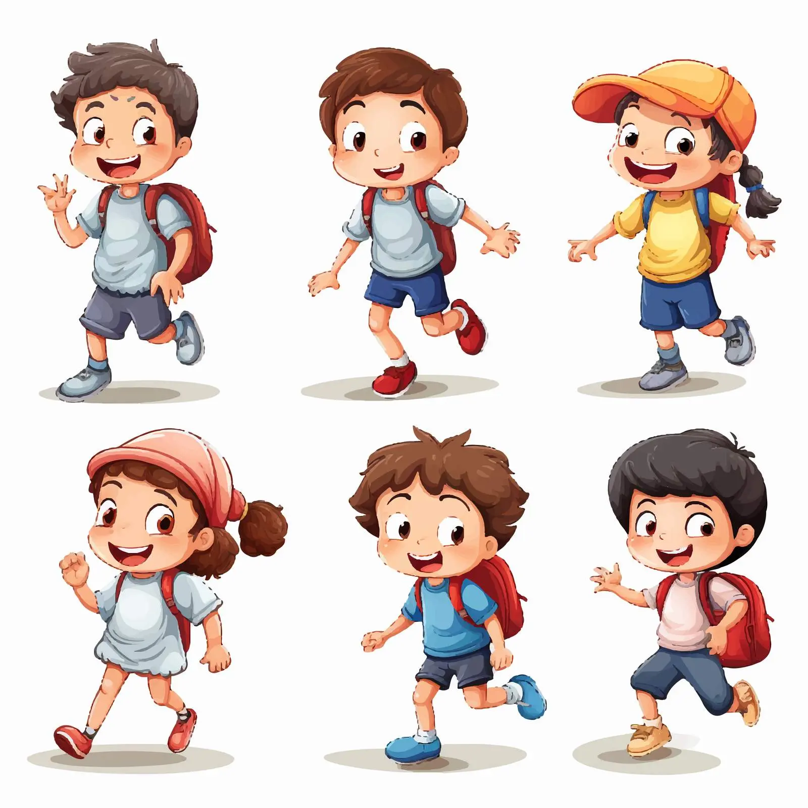 Kids Engaging in Various Fun Activities Illustration — free download from Dotvec