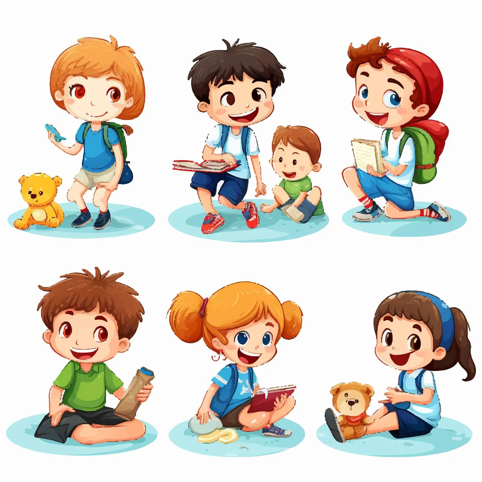 Kids Engaging in Various Fun Activities — free download from Dotvec