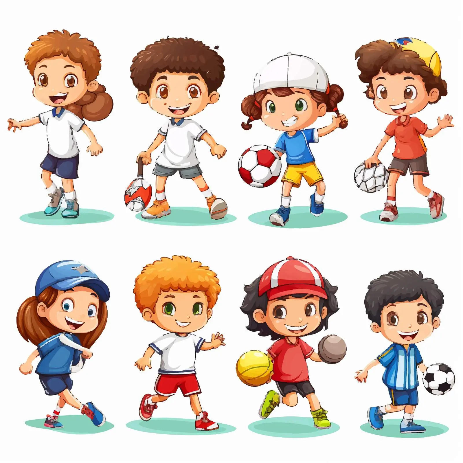 Kids Engaging in Various Sports Activities — free download from Dotvec