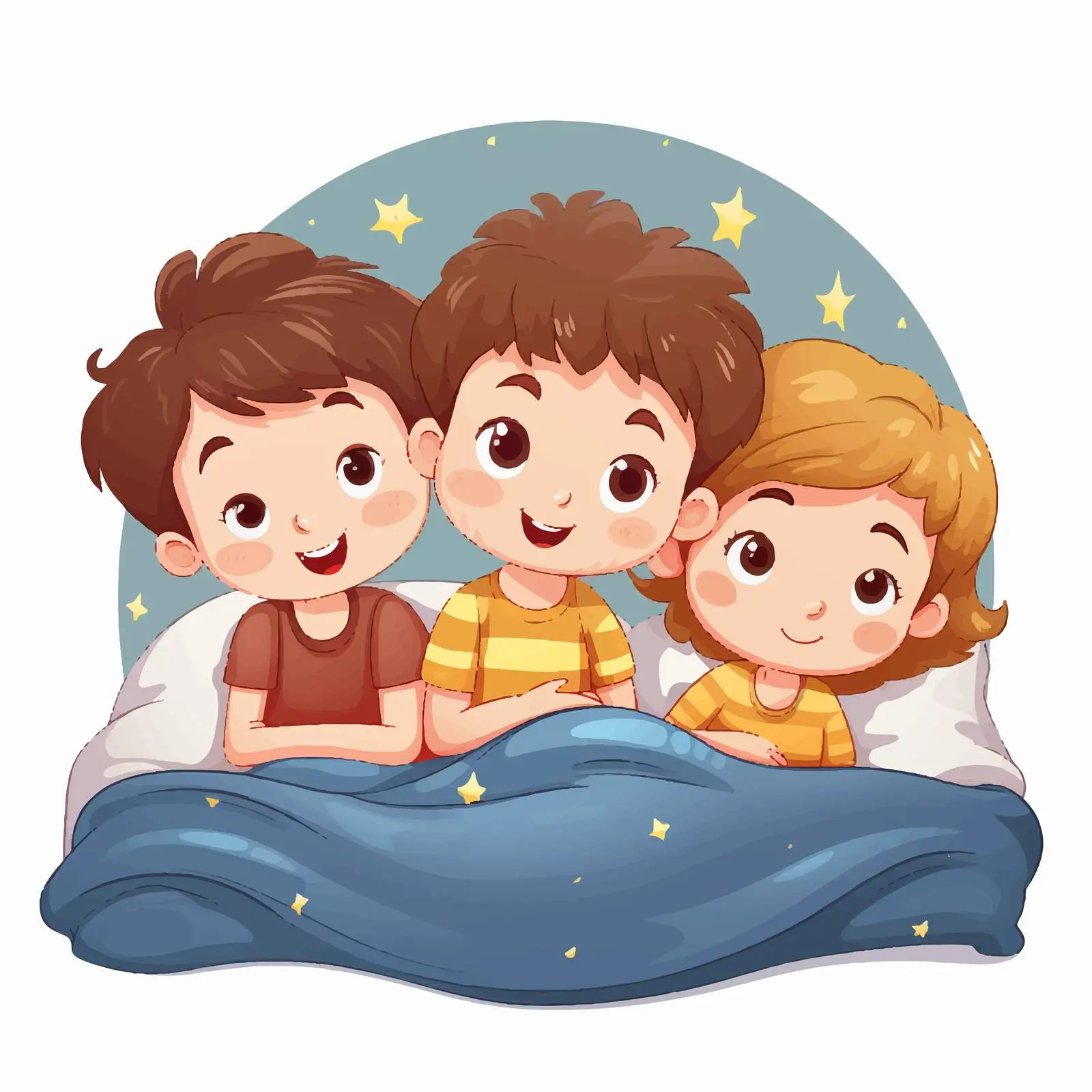 Kids Sleeping Soundly on White Background — free download from Dotvec