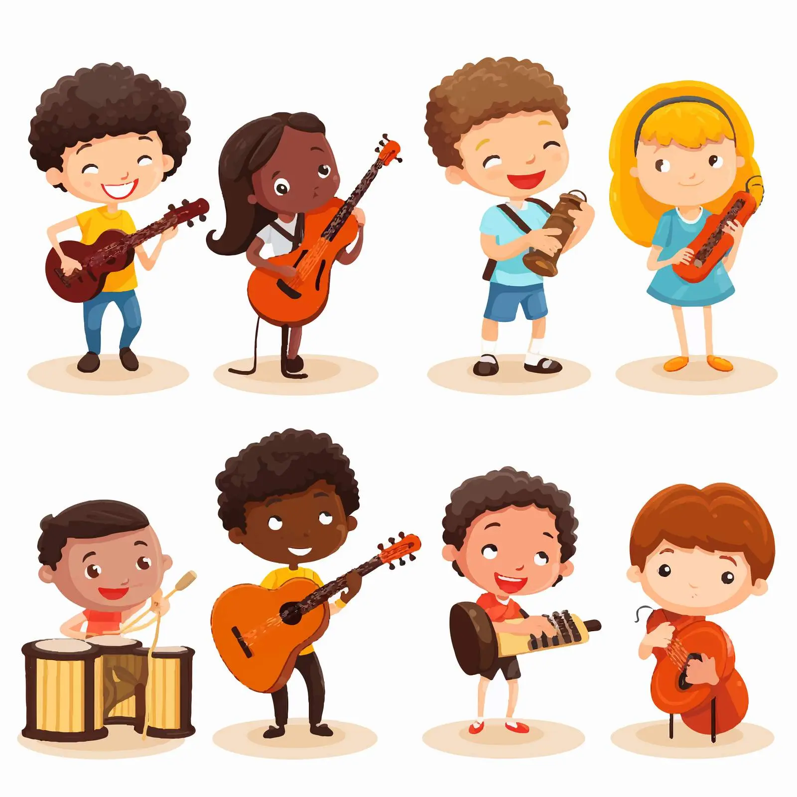 Kids Showcasing Their Musical Talents – free horus image from Dotvec