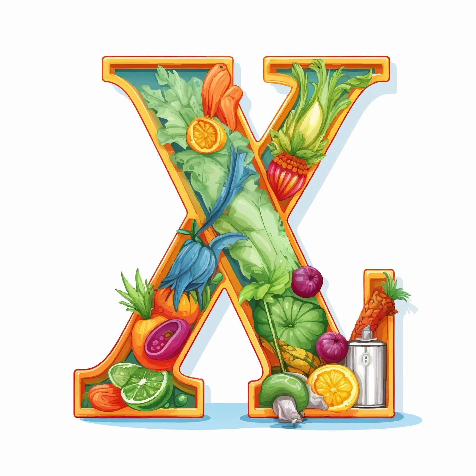 Alphabet Letters Illustration on White Background — free download from Dotvec