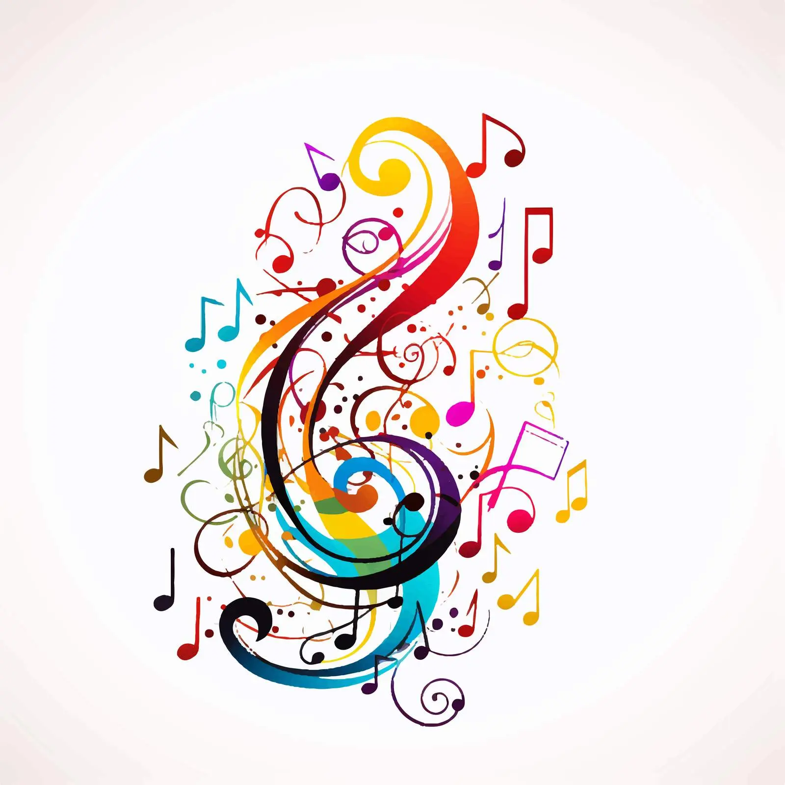 Musical Notes with G-Clef Illustration — free download from Dotvec