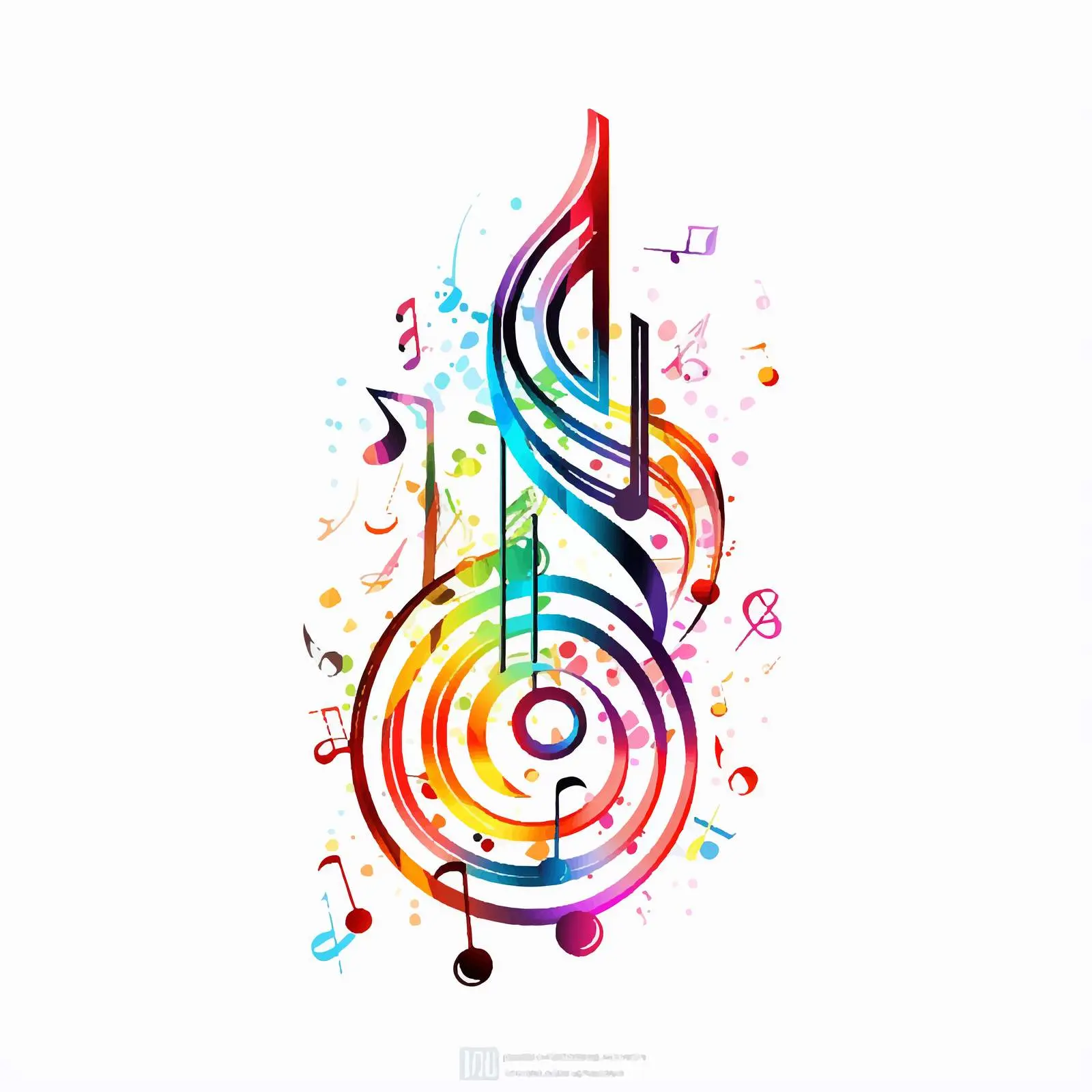 Musical Notes G-Clef Vector Illustration – free music aesthetics image from Dotvec