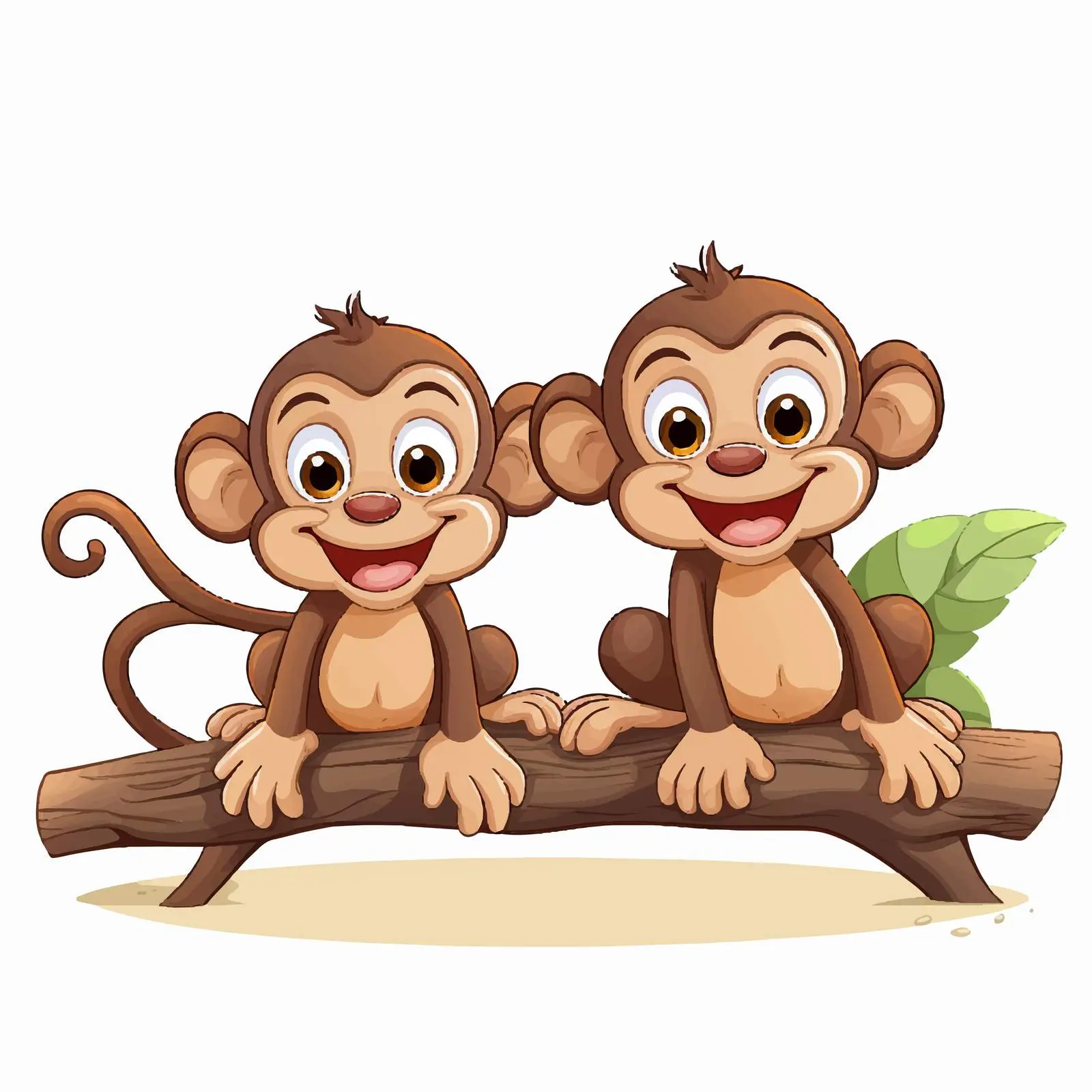 Playful Wild Monkeys Vector Illustration — free download from Dotvec