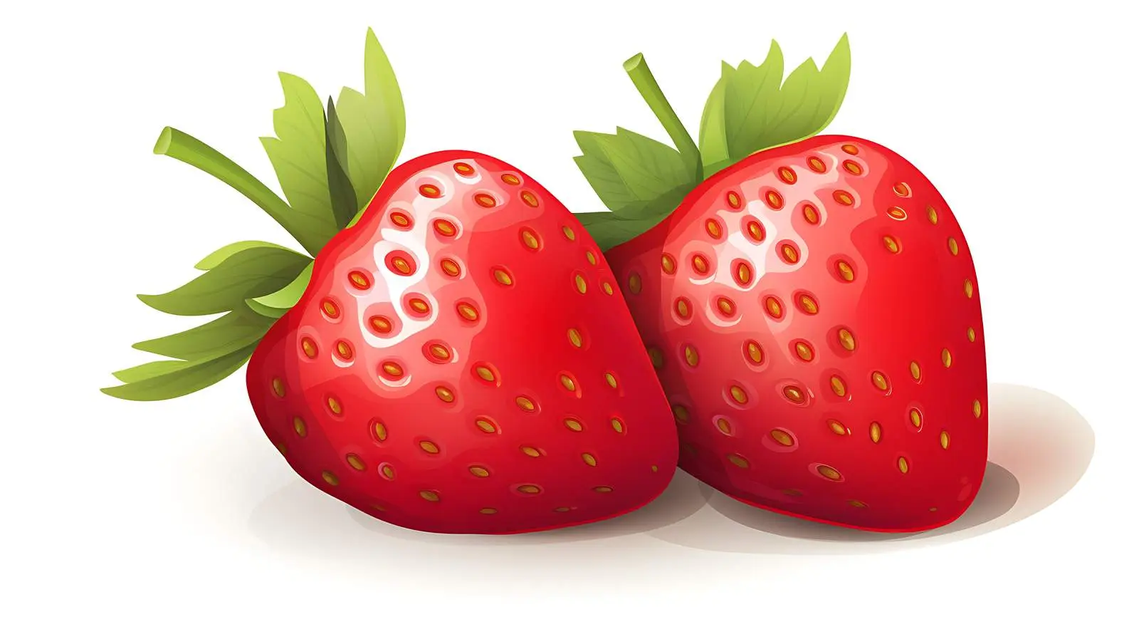 Vibrant Strawberries on White Background — free download from Dotvec