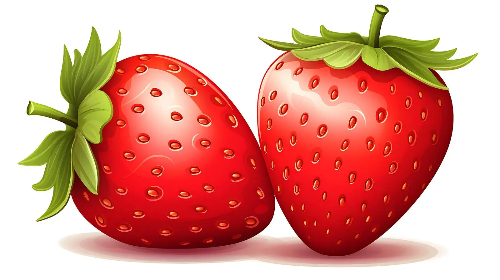 Vibrant Strawberry Illustration on White Background — free download from Dotvec