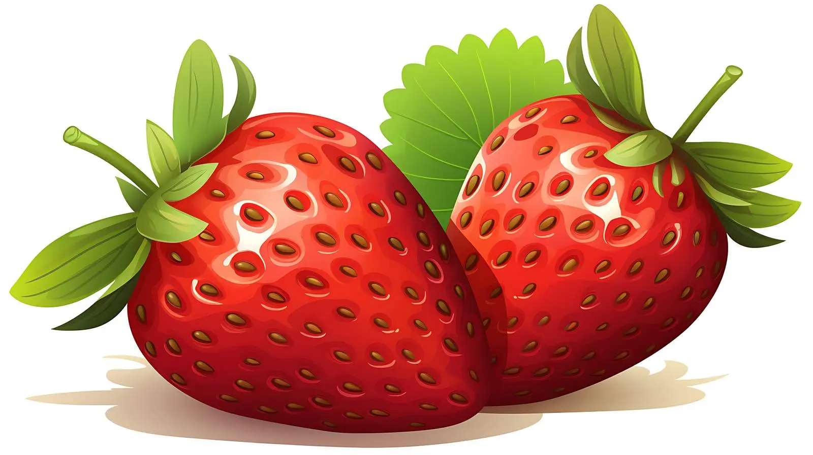 Vibrant Strawberry Illustration on White Background — free download from Dotvec