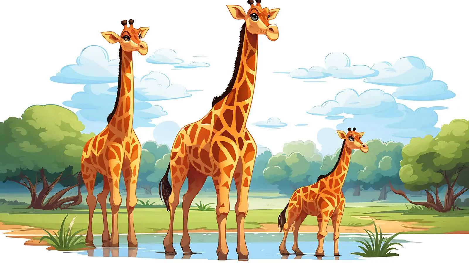 Giraffes by Riverside — free download from Dotvec