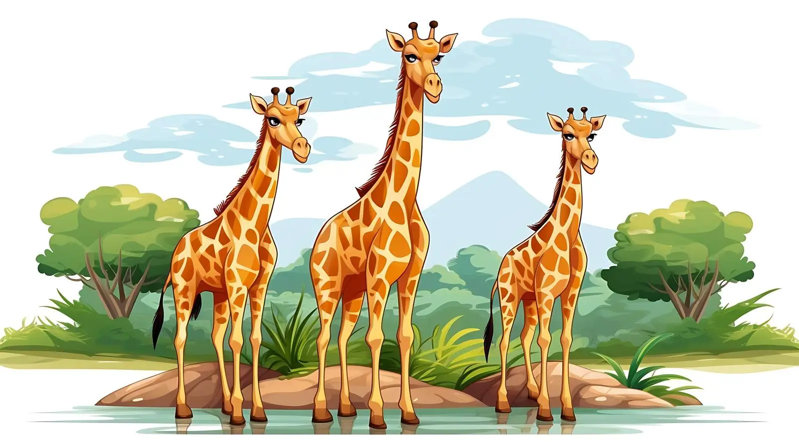 Giraffes at Riverside — free download from Dotvec