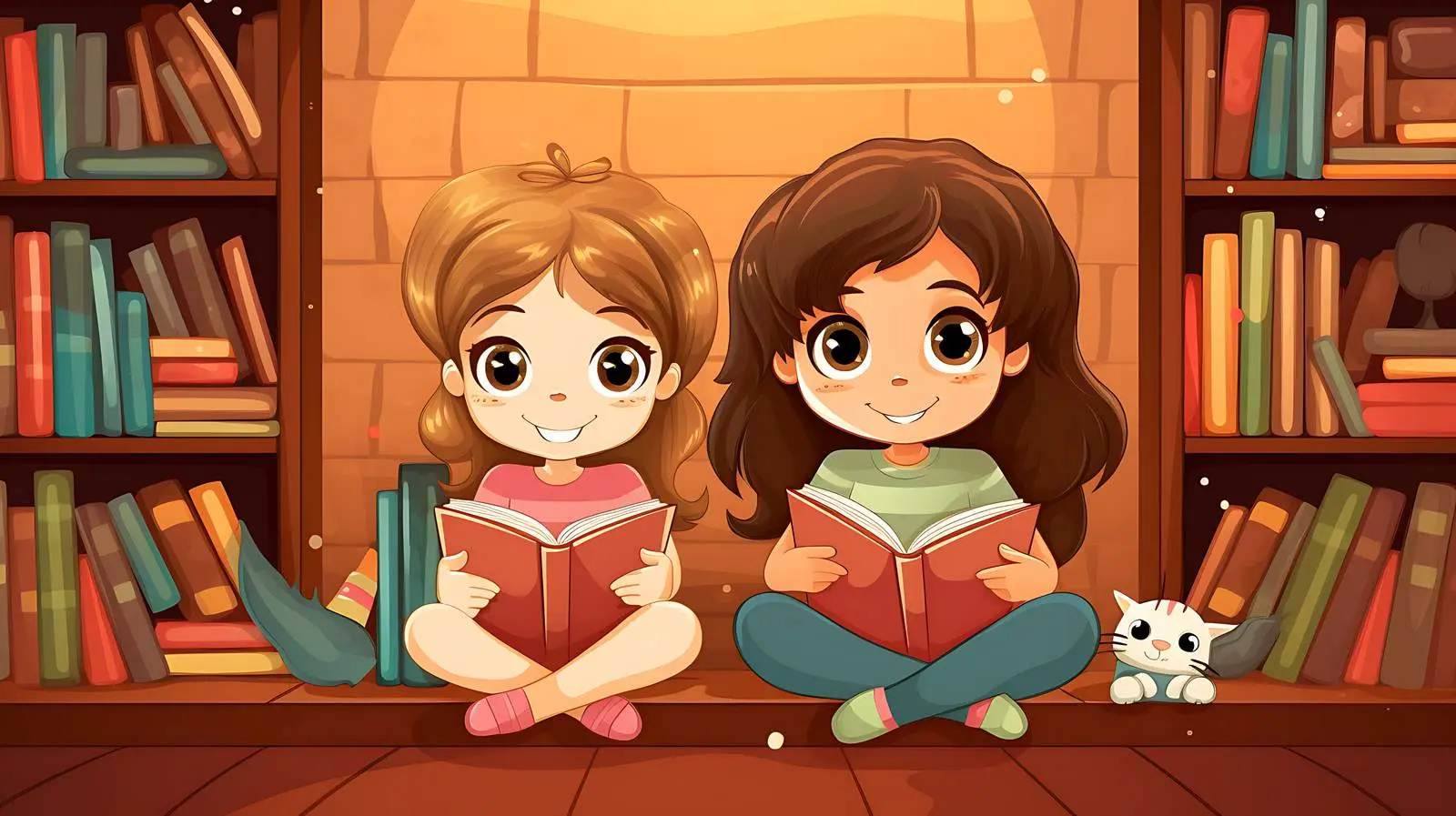 Educational Book Reading Illustration — free download from Dotvec