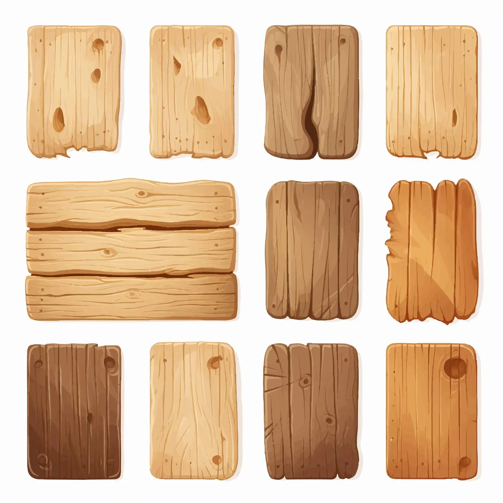 Wooden Textures Illustration on White Background — free download from Dotvec