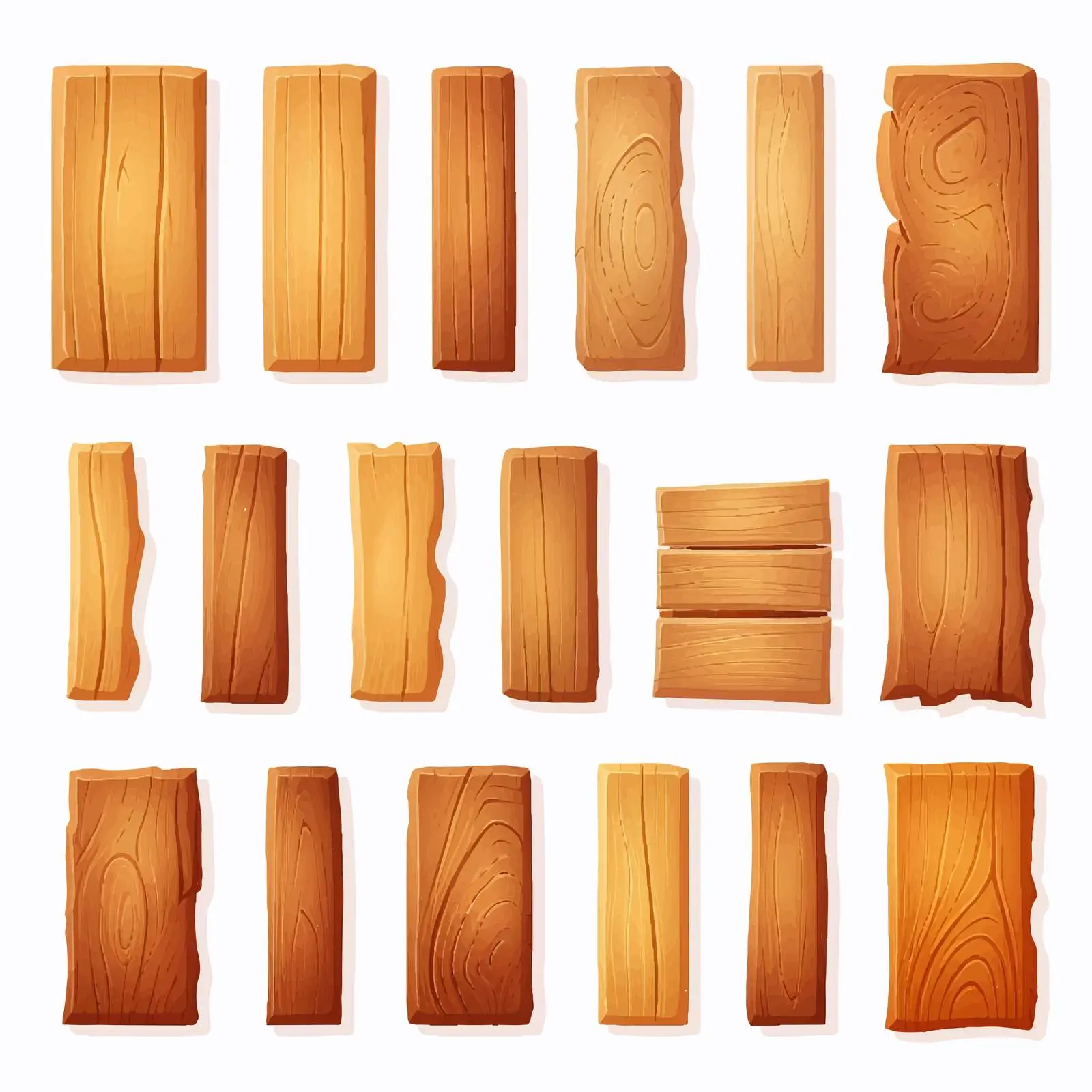 Wooden Textures on White Background Vector — free download from Dotvec