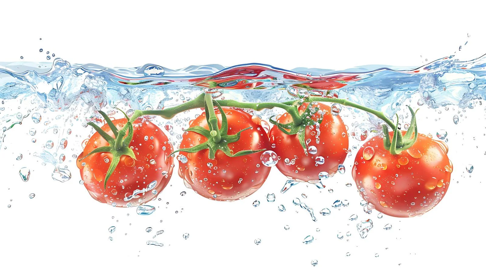 Tomatoes in Water Illustration — free download from Dotvec