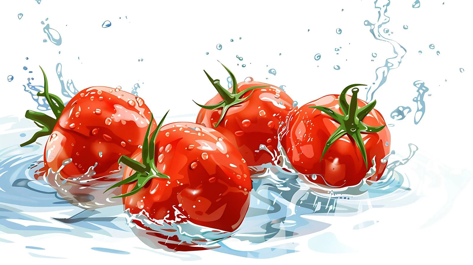 Tomatoes in Water Illustration — free download from Dotvec
